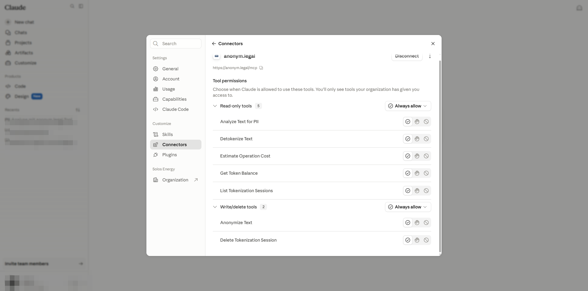 User write/delete tools permissions